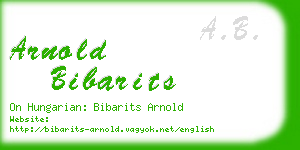 arnold bibarits business card